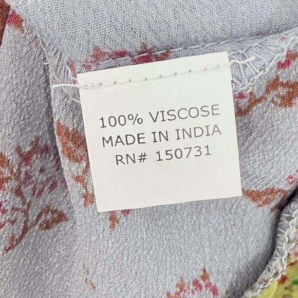 Young Threads Earth Tone Complimentary Asymetrical Floral Patchwork Ruffle Dress - Picture 16 of 16